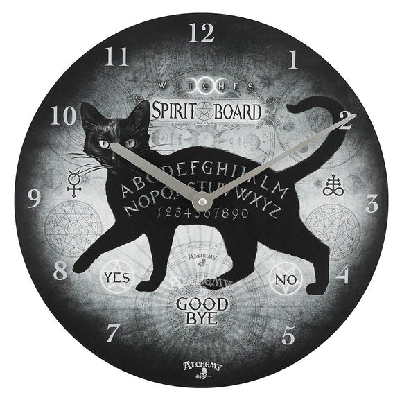 Alchemy Black Cat Spirit Board Clock