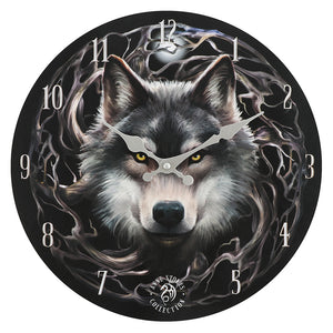 Night Forest Wall Clock by Anne Stokes