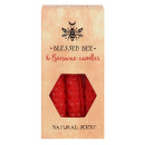 Pack of 6 Red Beeswax Spell Candles
