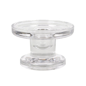 Round Double Ended Glass Candle Holder