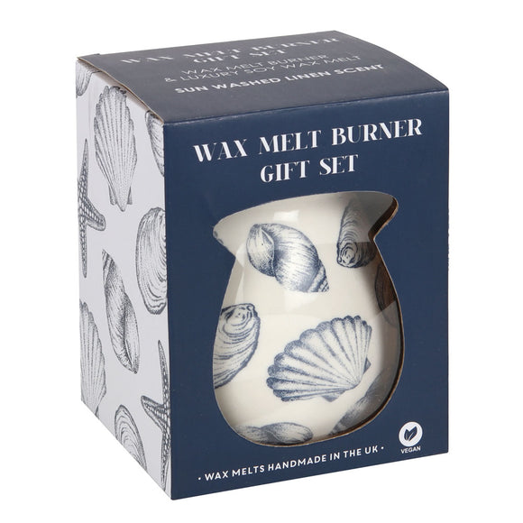 Seashell Wax Melt Burner Gift Set
