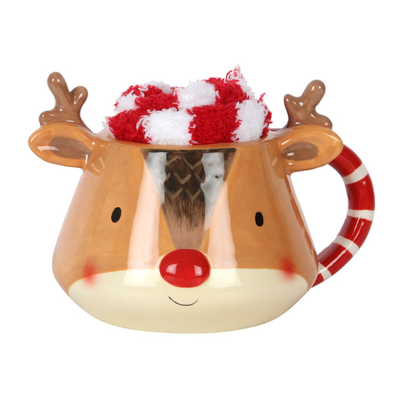 Reindeer Mug and Socks Set
