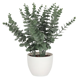 36cm Faux Eucalyptus Plant in White Pot