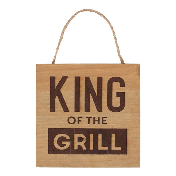 King of the Grill Square Hanging Sign