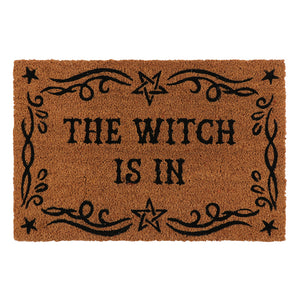 Natural The Witch Is In Door Mat