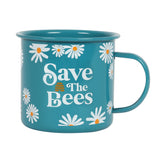 Save the Bees Daisy Enamel Mug