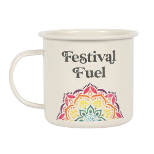 Festival Fuel Mandala Enamel Mug
