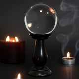 Small Clear Crystal Ball on Stand