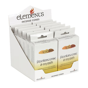 12 Packs of Elements Frankincense and Myrrh Incense Cones