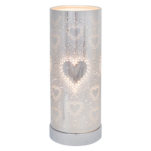 26cm Silver Heart Aroma Touch Lamp