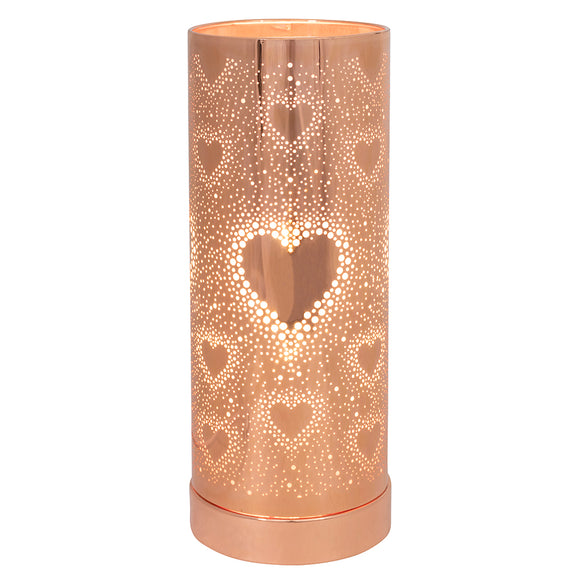 26cm Rose Gold Heart Aroma Touch Lamp