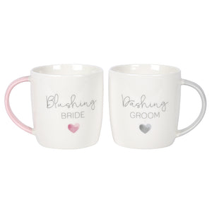 Blushing Bride Dashing Groom Ceramic Mug Set