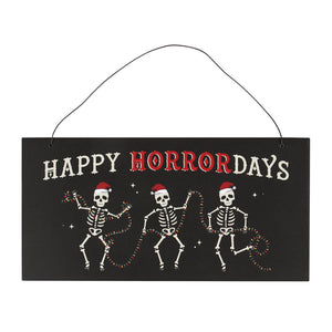 Happy Horrordays Hanging Sign