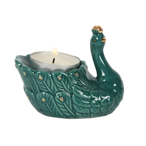 Peacock Ceramic Tealight Holder