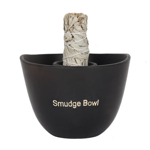 12.5cm Black Ceramic Smudge Bowl