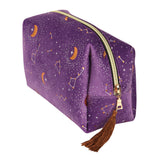 Purple Star Sign Constellation Tasseled Makeup Bag