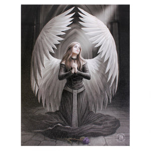 19x25cm  Prayer For The Fallen Canvas Plaque by Anne Stokes