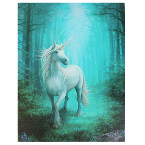 19x25cm Forest Unicorn Canvas Plaque by Anne Stokes